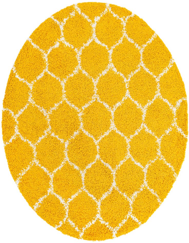 Detail image of  5' 3 x 5' 3 Lattice Shag Round Rug
