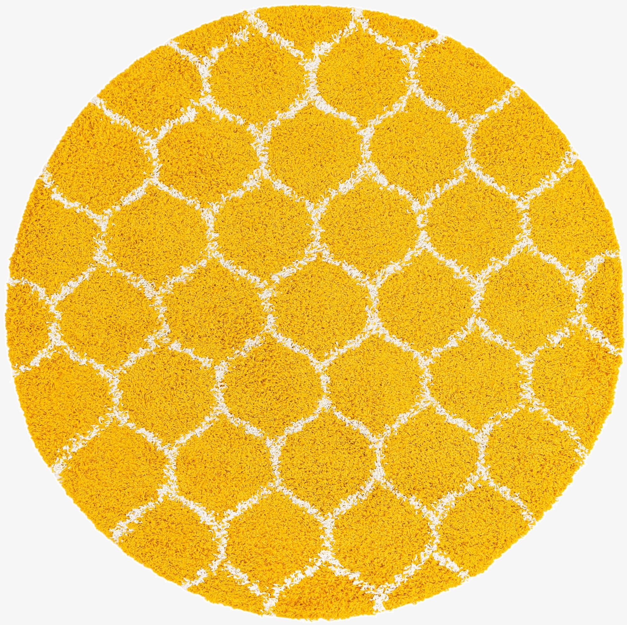  5' 3 x 5' 3 Lattice Shag Round Rug