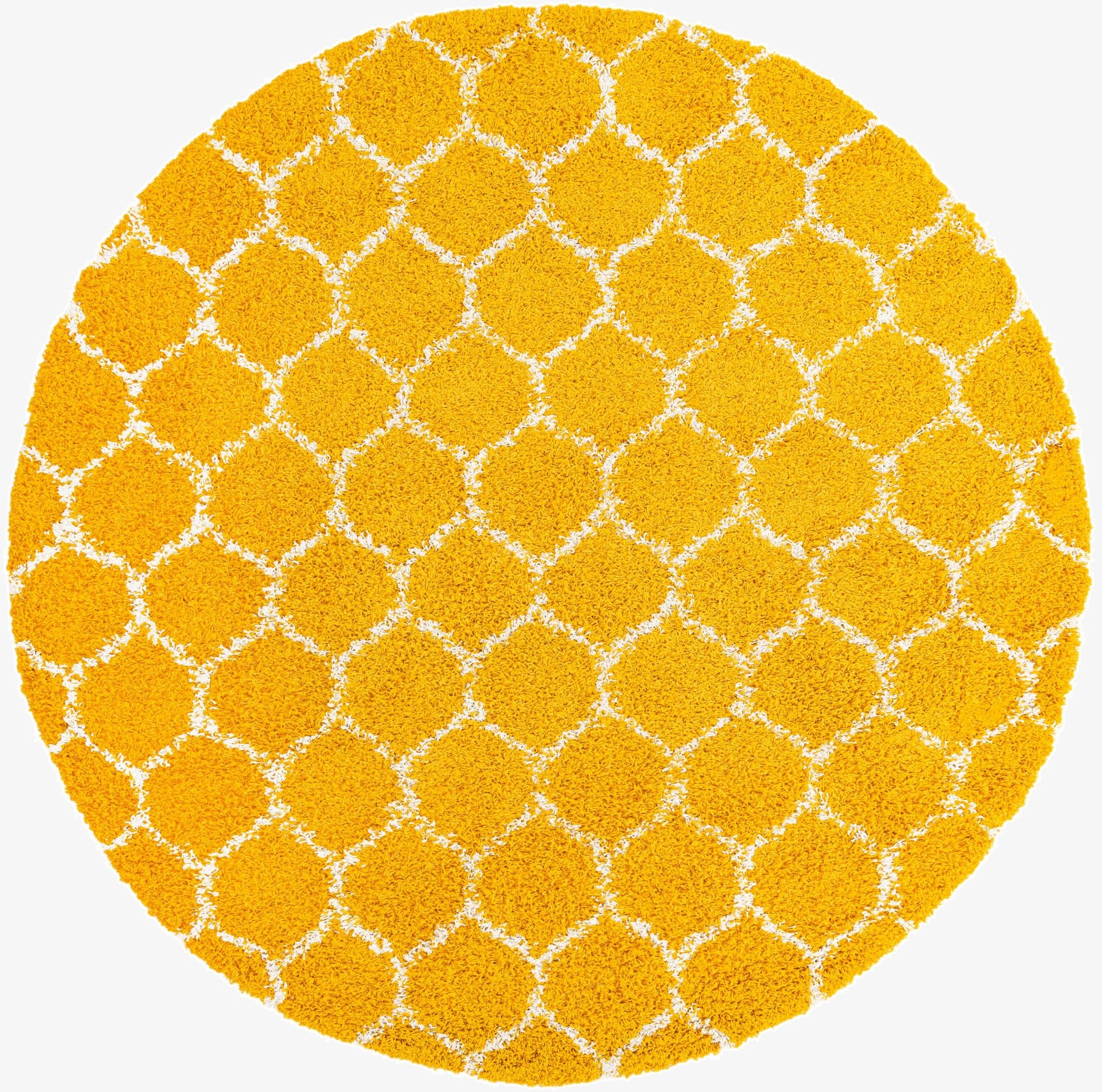  7' 10 x 7' 10 Lattice Shag Round Rug
