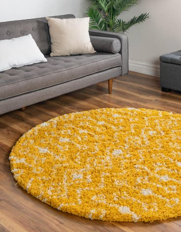  10' x 10' Moroccan Trellis Shag Round Rug