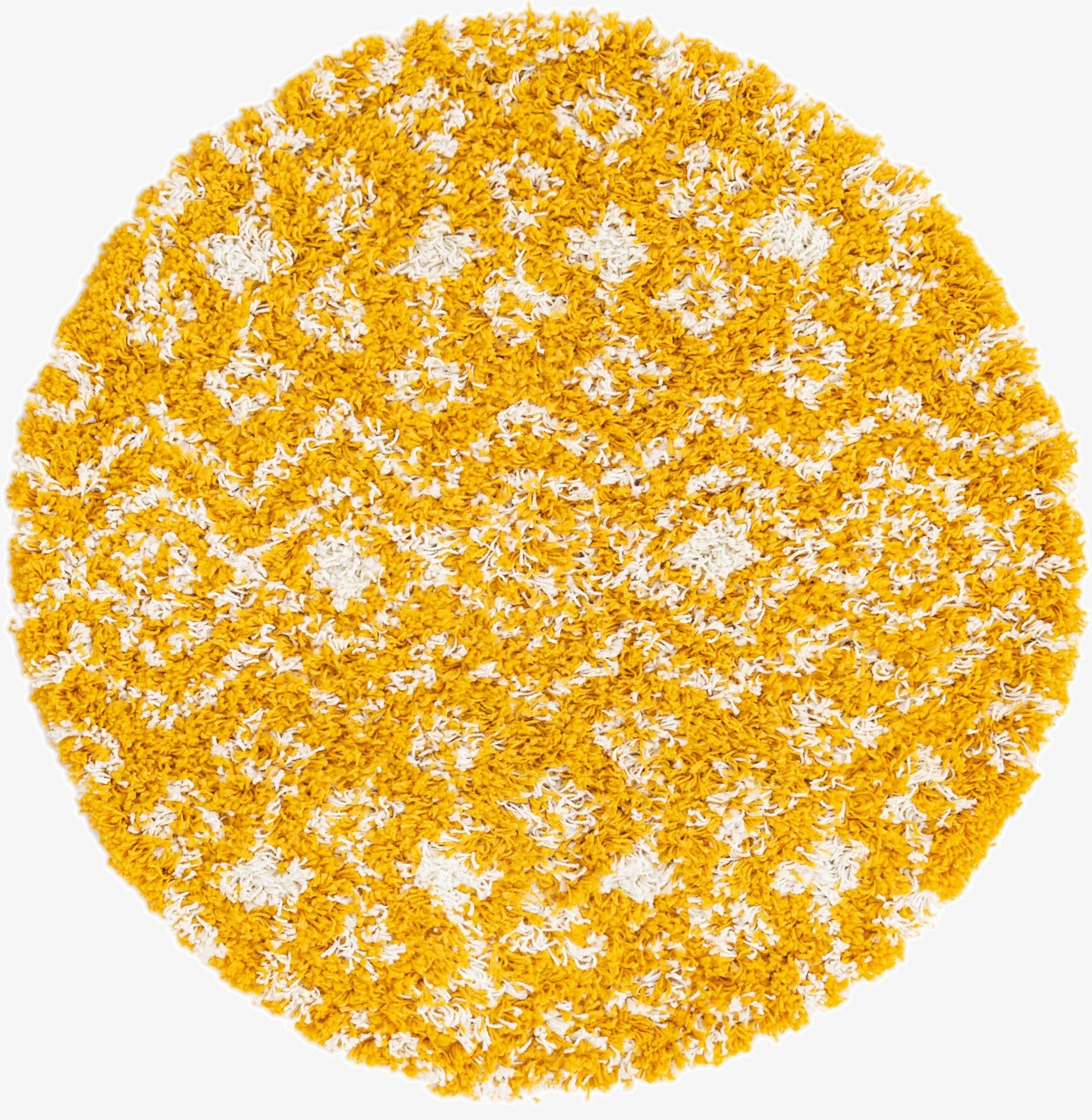  3' x 3' Moroccan Trellis Shag Round Rug