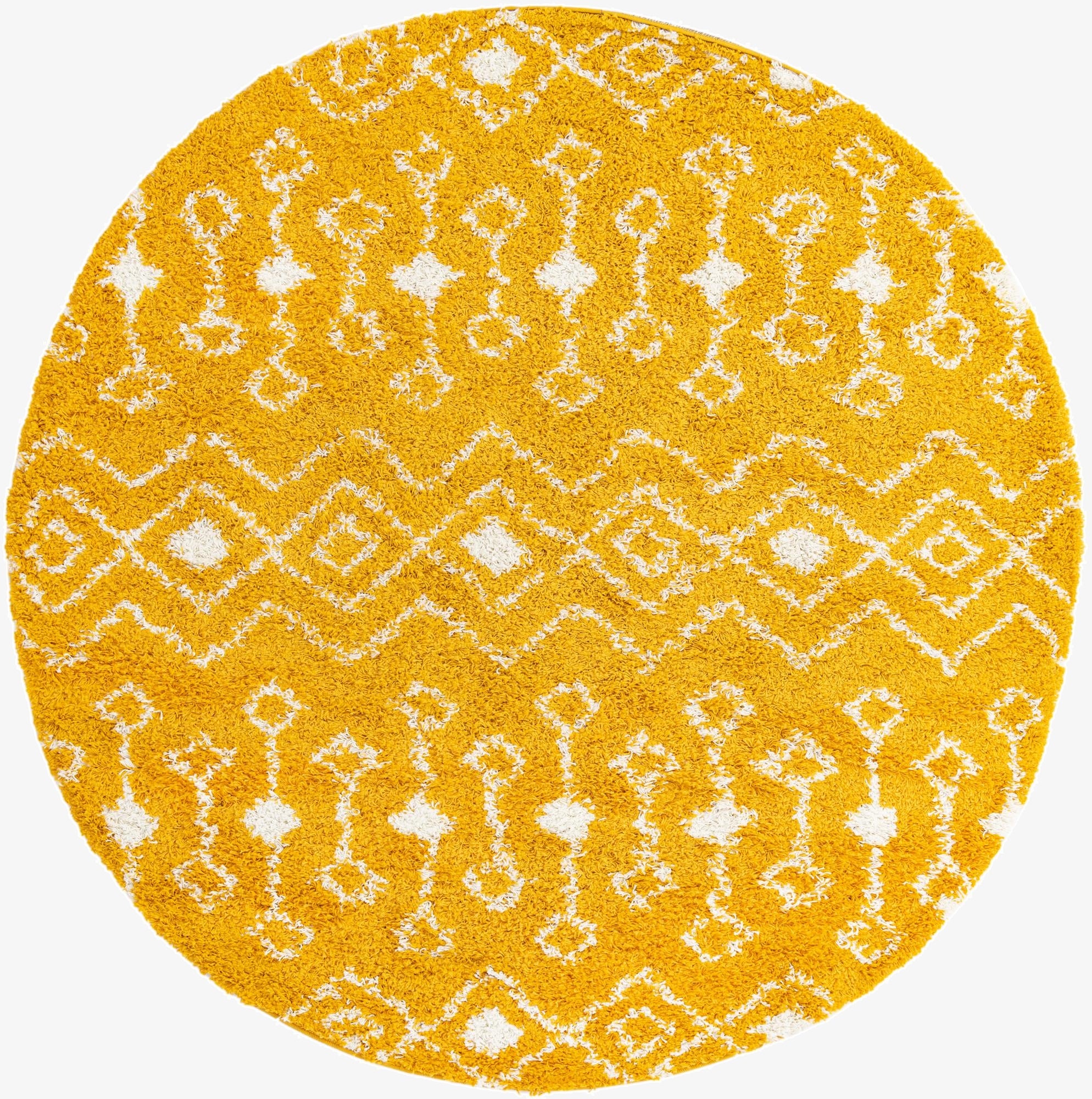 7' 10 x 7' 10 Moroccan Trellis Shag Round Rug