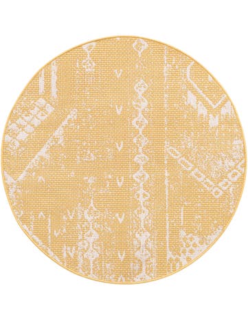 4' x 4' Washable Bohemian Indoor / Outdoor Round Rug