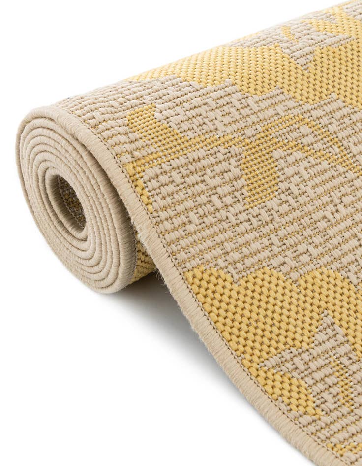 Detail image of  6' x 6'  Washable Botanical Indoor / Outdoor Round Rug