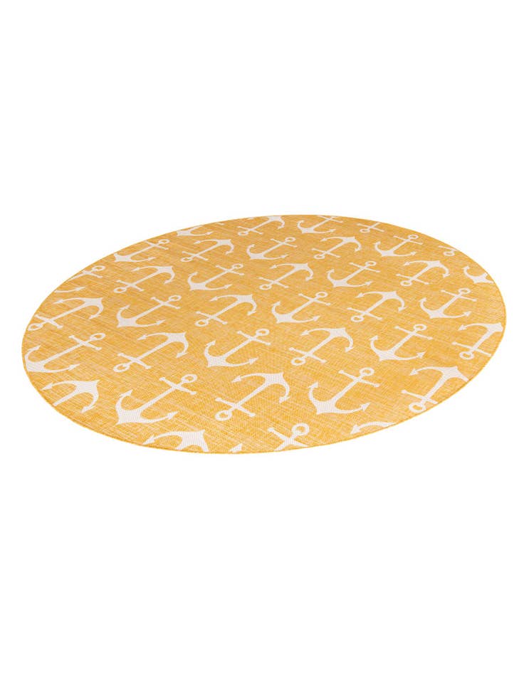 Detail image of  10' x 10'  Washable Coastal Indoor / Outdoor Round Rug