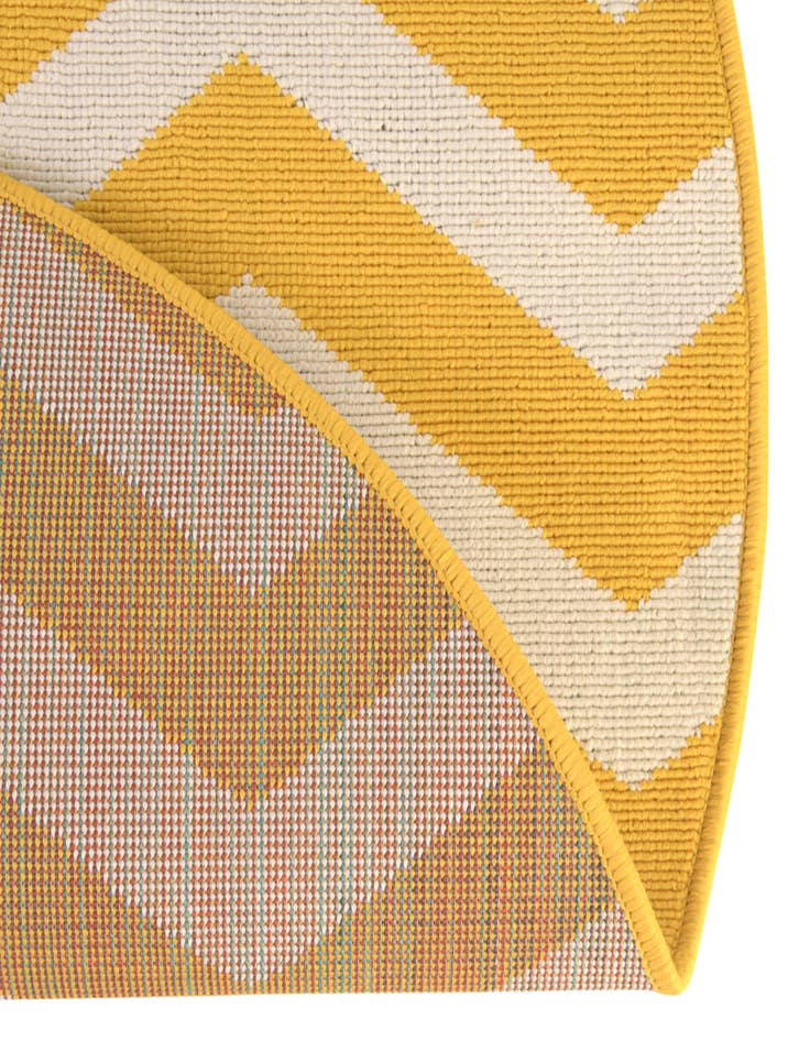 Detail image of  7' x 7'  Washable Coastal Indoor / Outdoor Round Rug