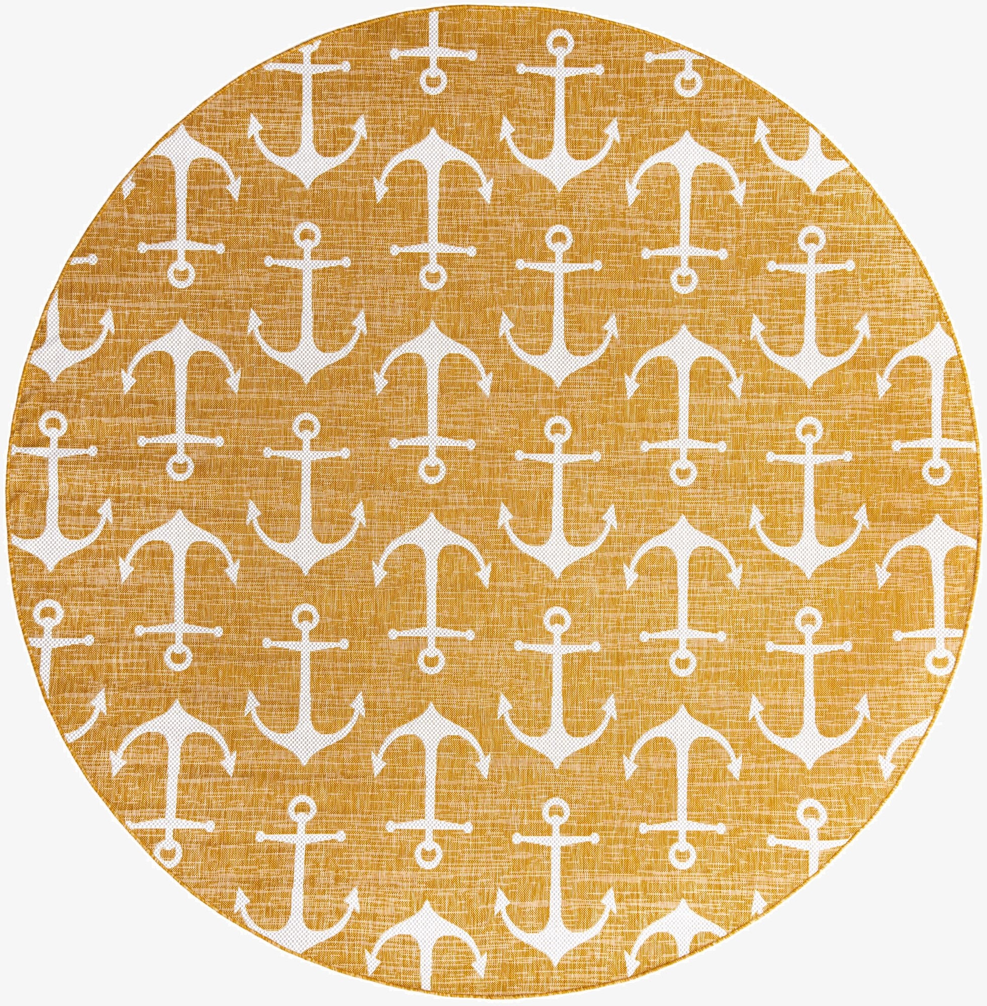  10' x 10'  Washable Coastal Indoor / Outdoor Round Rug