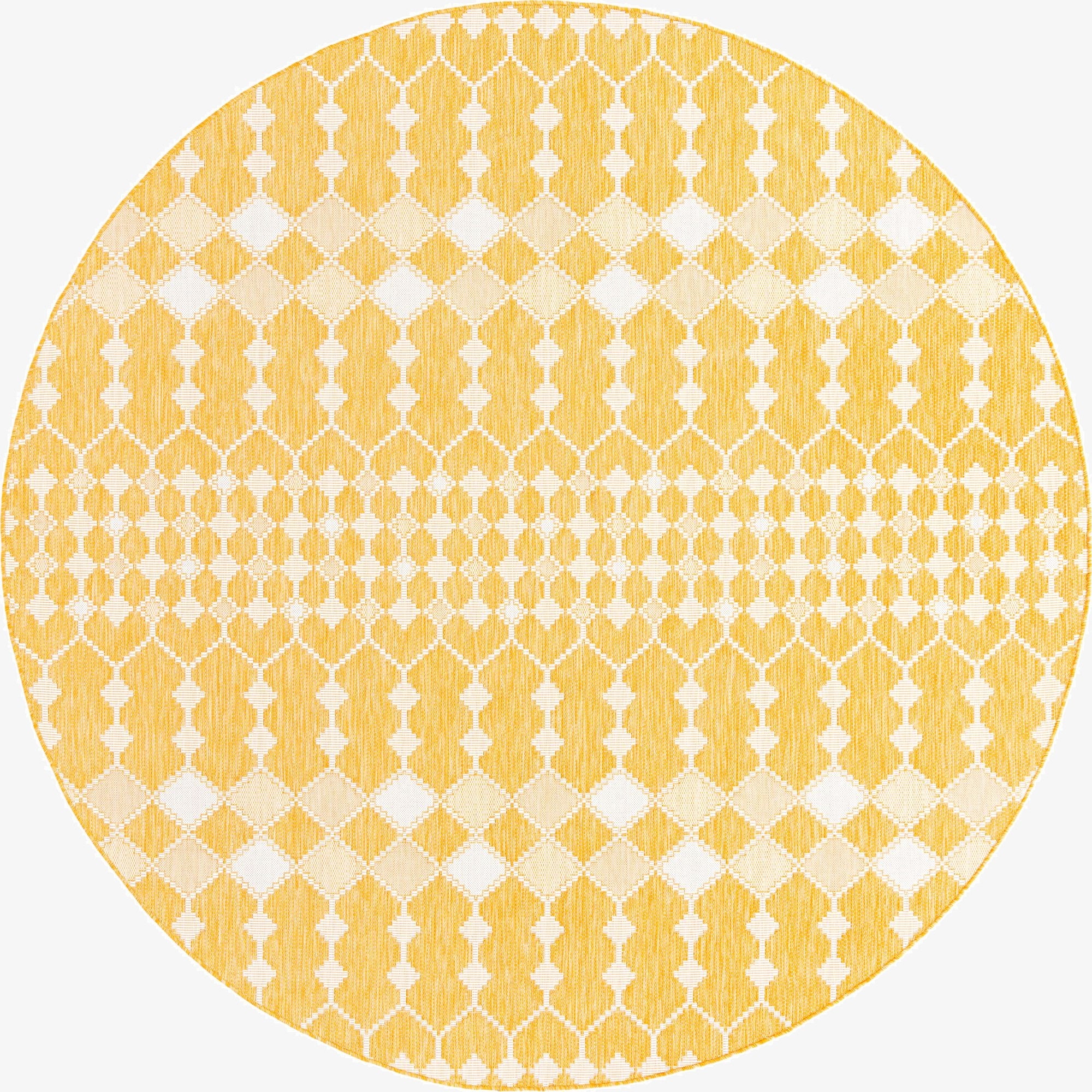  10' x 10'  Washable Lattice Indoor / Outdoor Round Rug