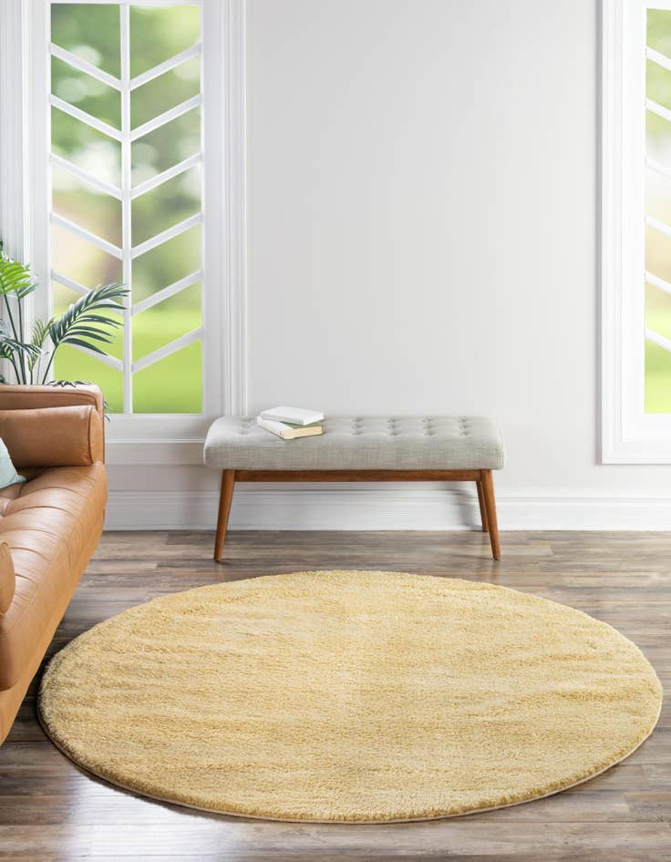 Detail image of  8' x 8' Solid Frieze Round Rug