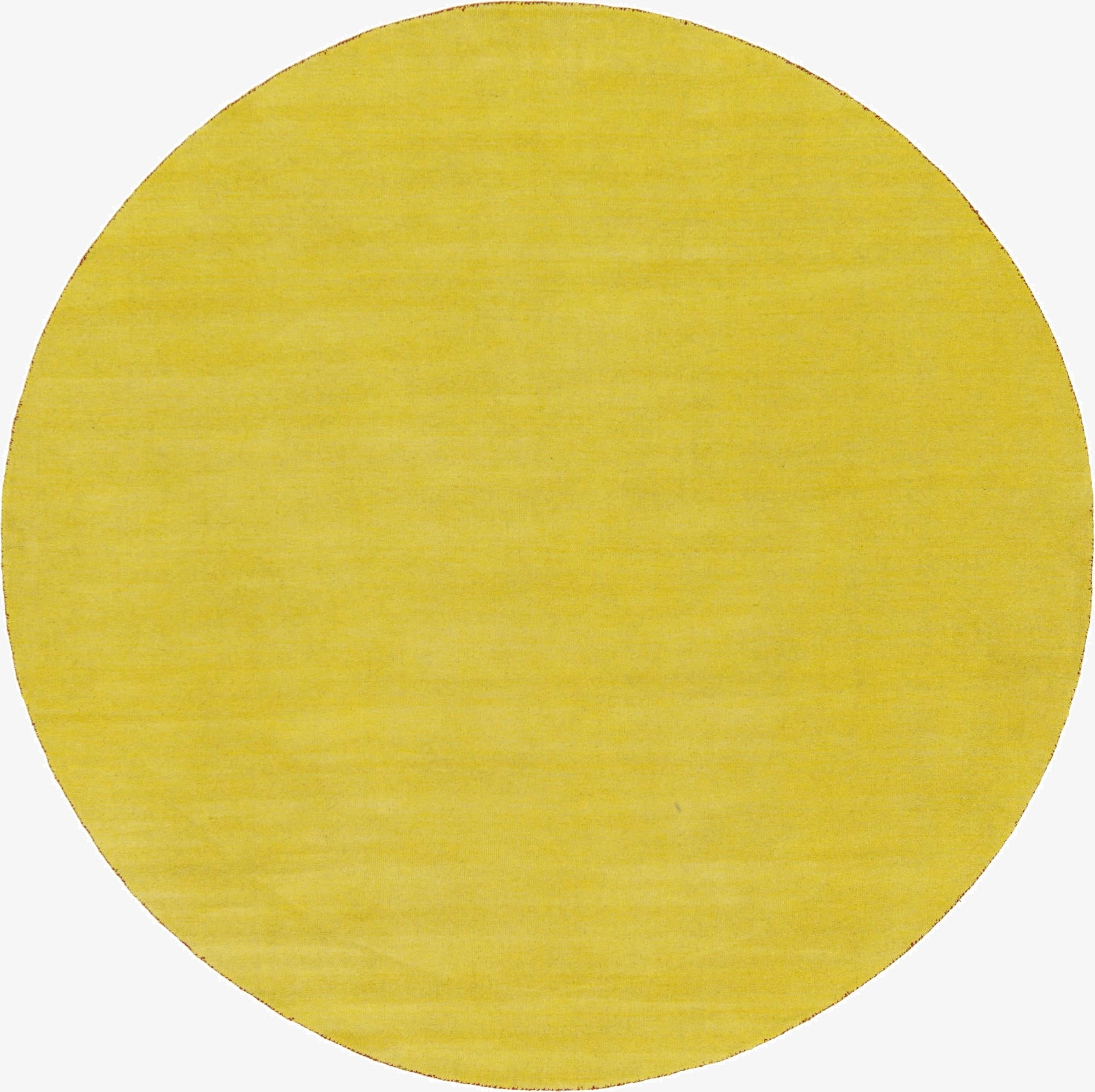  9' 10 x 9' 10  Hand Knotted Solid Gabbeh Wool Round Rug