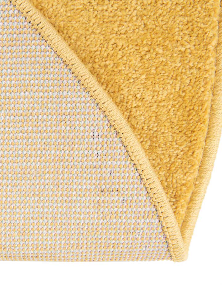 Yellow 2' 2 x 2' 2 Smiley Face Whimsy Kids Round Rug | Rugs.com