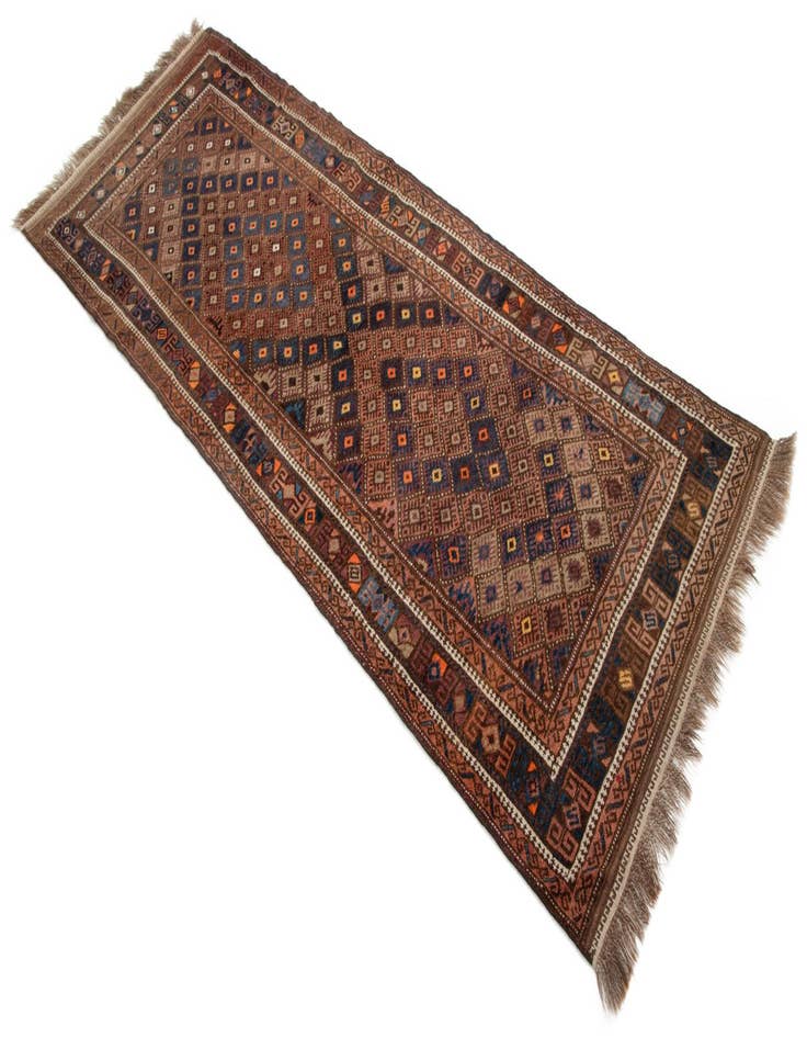 Detail image of  3' 8 x 9' 3 Balouch Wool Runner Rug