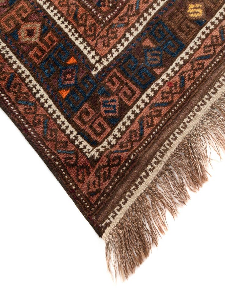 Detail image of  3' 8 x 9' 3 Balouch Wool Runner Rug