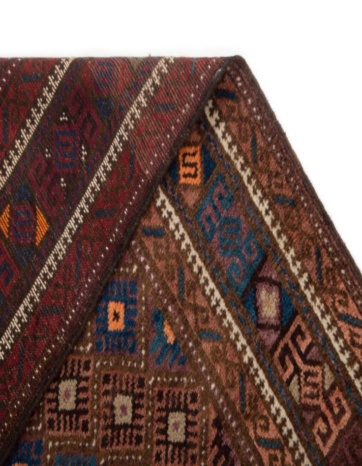 Detail image of  3' 8 x 9' 3 Balouch Wool Runner Rug