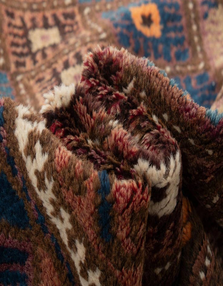 Detail image of  3' 8 x 9' 3 Balouch Wool Runner Rug