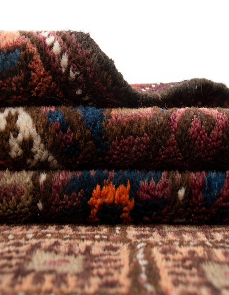 Detail image of  3' 8 x 9' 3 Balouch Wool Runner Rug