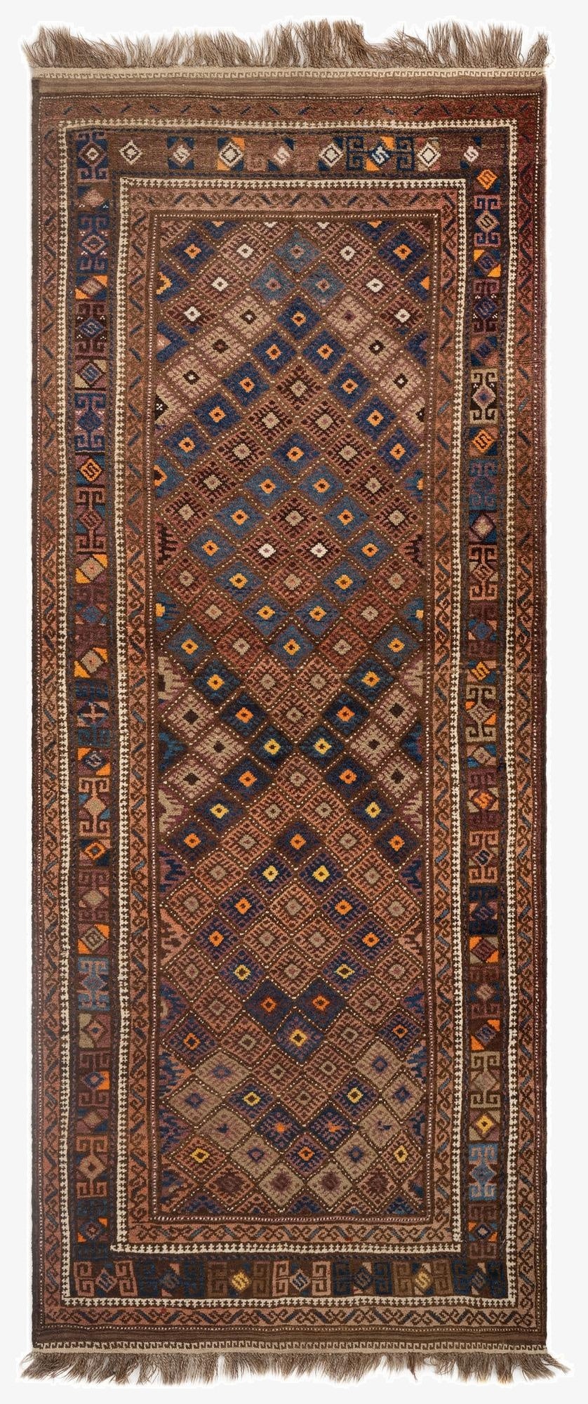  3' 8 x 9' 3 Balouch Wool Runner Rug