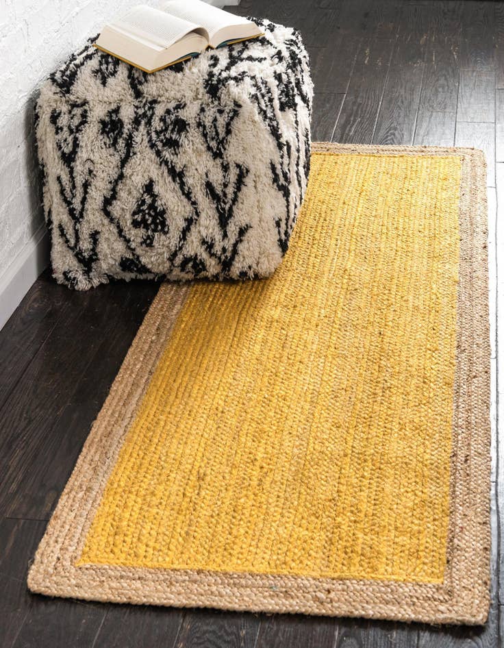 Detail image of  2' 7 x 6' 1  Hand Braided Jute Runner Rug