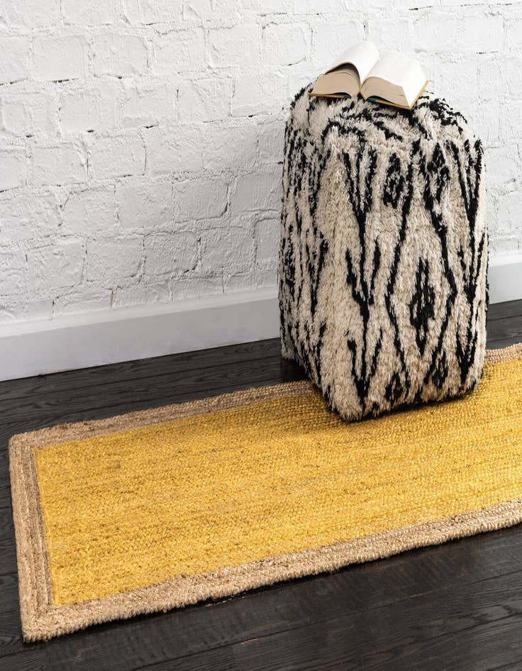 Detail image of  2' 7 x 6' 1  Hand Braided Jute Runner Rug