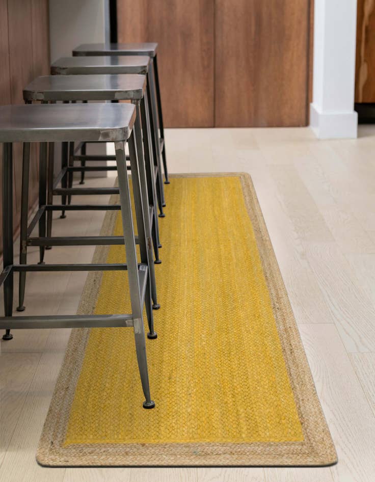 Detail image of  2' 7 x 6' 1  Hand Braided Jute Runner Rug