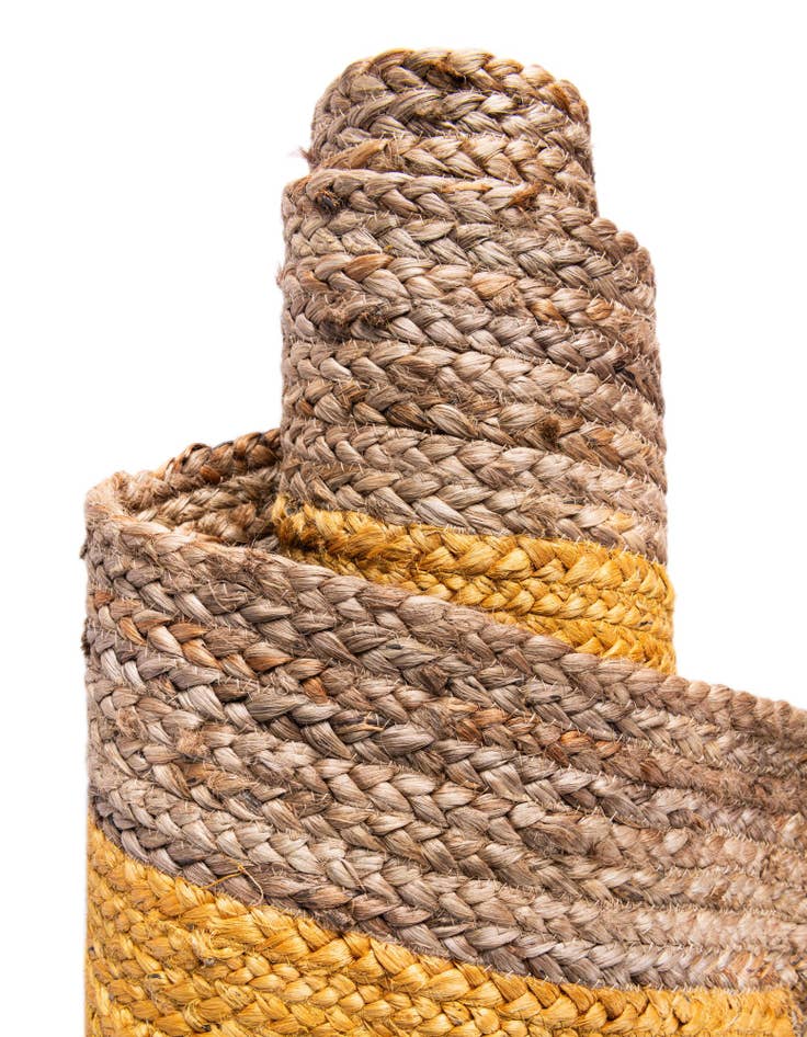 Detail image of  2' 7 x 6' 1  Hand Braided Jute Runner Rug