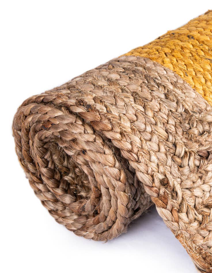 Detail image of  2' 7 x 6' 1  Hand Braided Jute Runner Rug