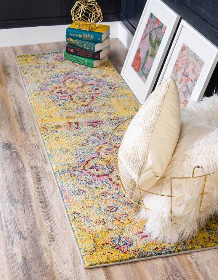 Detail image of 2' 7 x 10' Washable Carnevale Runner Rug