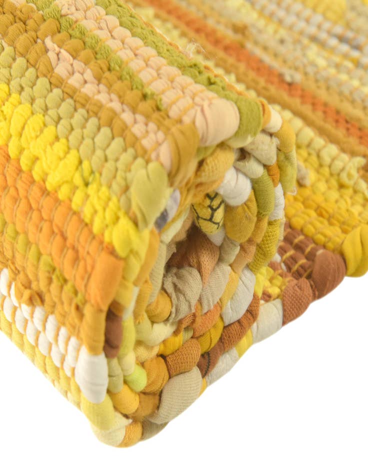 Detail image of  2' 7 x 9' 10  Hand Woven Chindi Cotton Runner Rug