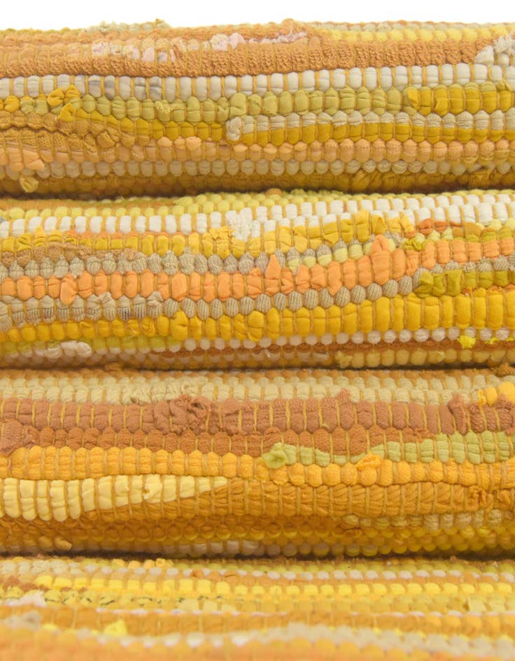 Detail image of  2' 7 x 9' 10  Hand Woven Chindi Cotton Runner Rug