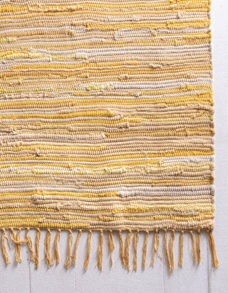 Detail image of  2' 7 x 9' 10  Hand Woven Chindi Cotton Runner Rug