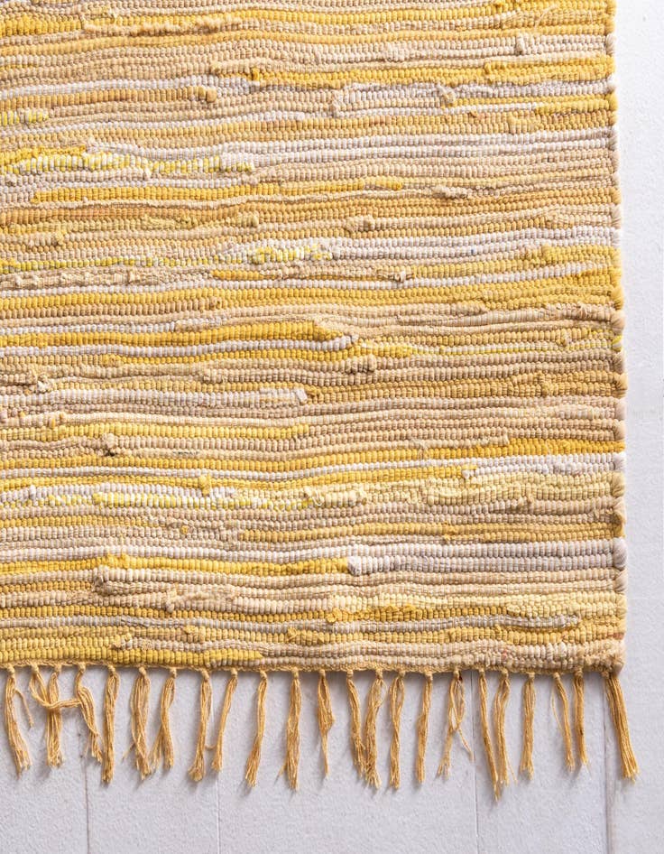 Detail image of  2' 7 x 9' 10  Hand Woven Chindi Cotton Runner Rug