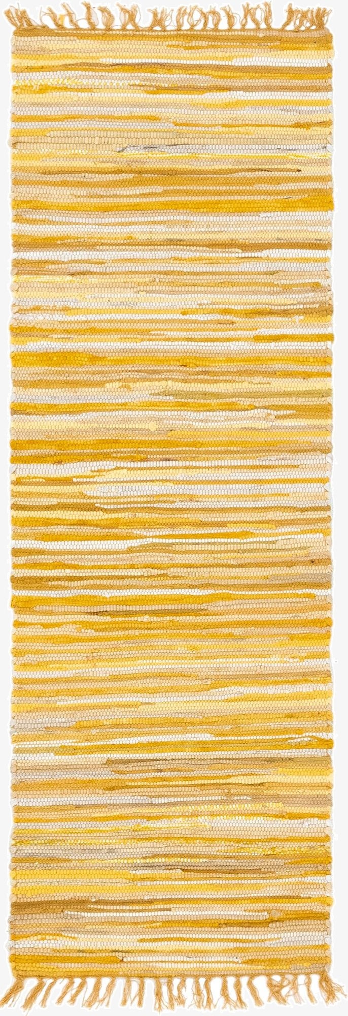  2' 2 x 6' 7  Hand Woven Chindi Cotton Runner Rug