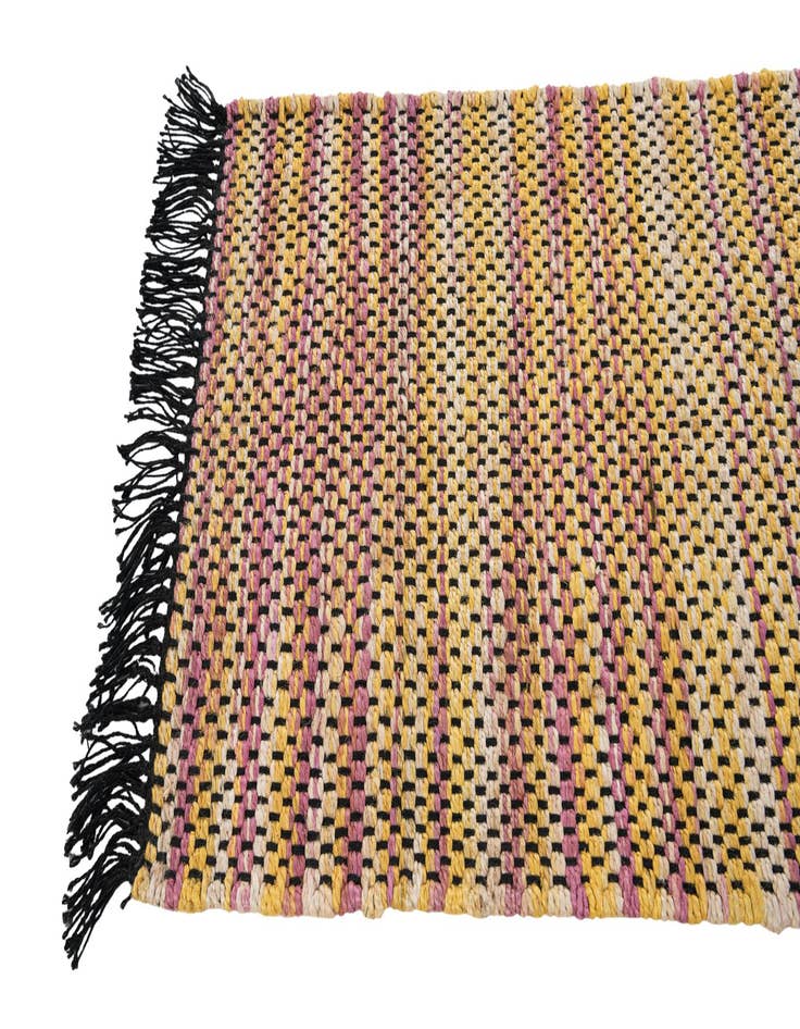 Detail image of  2' 2 x 4'  Hand Woven Chunky Jute Runner Rug