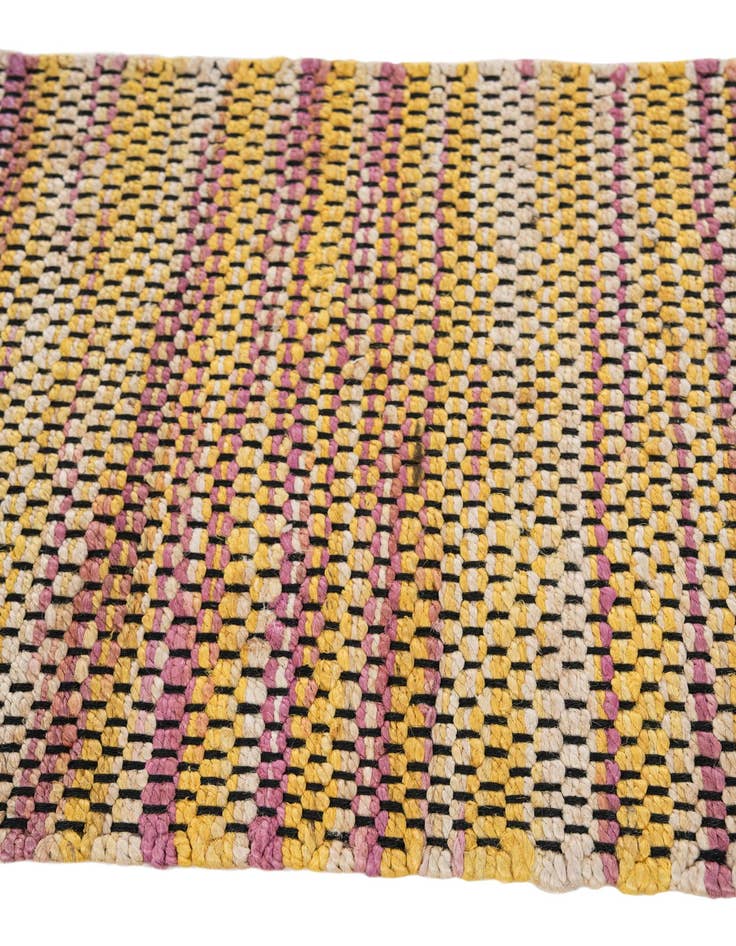 Detail image of  2' 2 x 4'  Hand Woven Chunky Jute Runner Rug