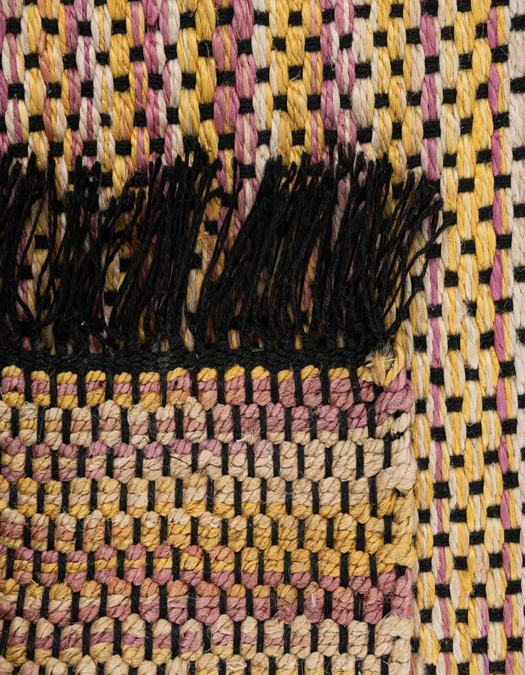 Detail image of  2' 2 x 4'  Hand Woven Chunky Jute Runner Rug