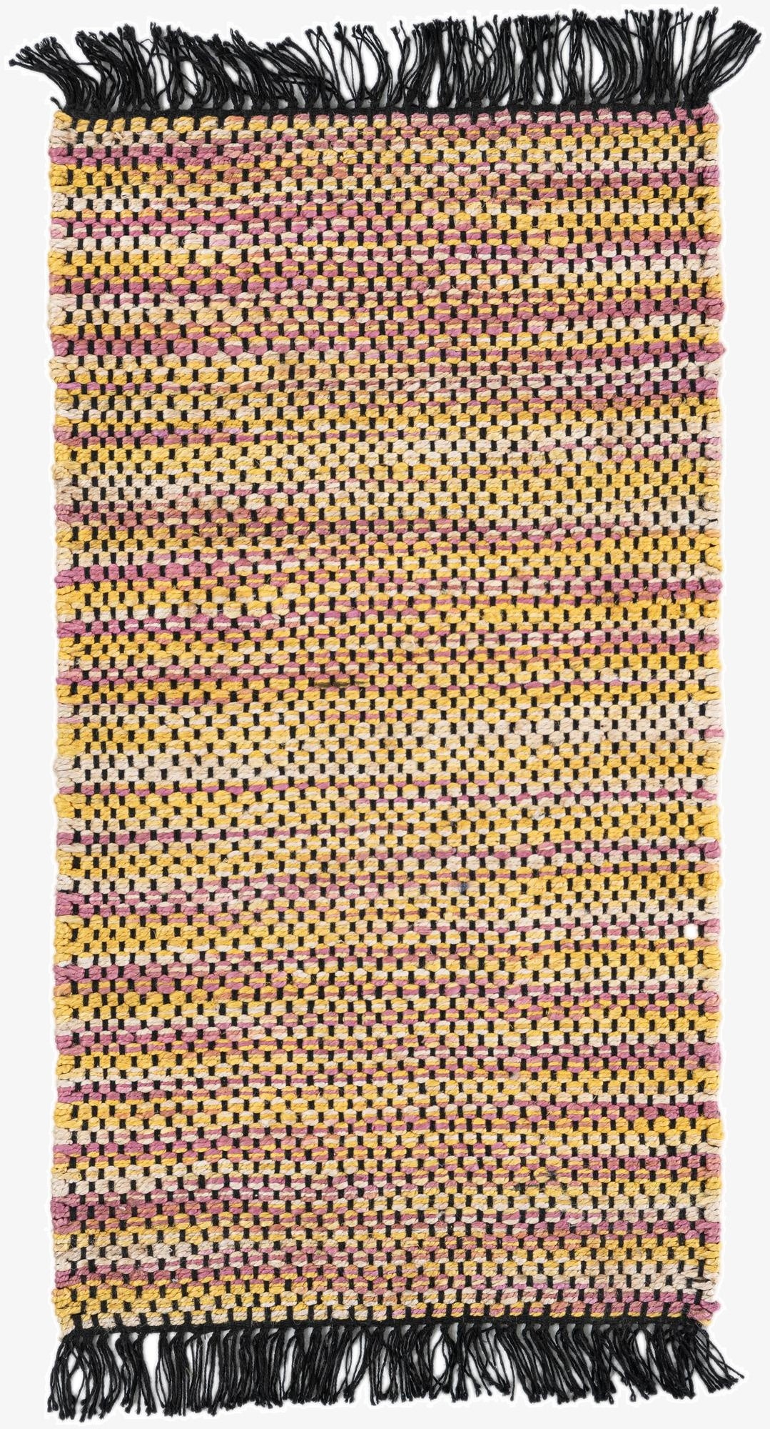  2' 2 x 4'  Hand Woven Chunky Jute Runner Rug