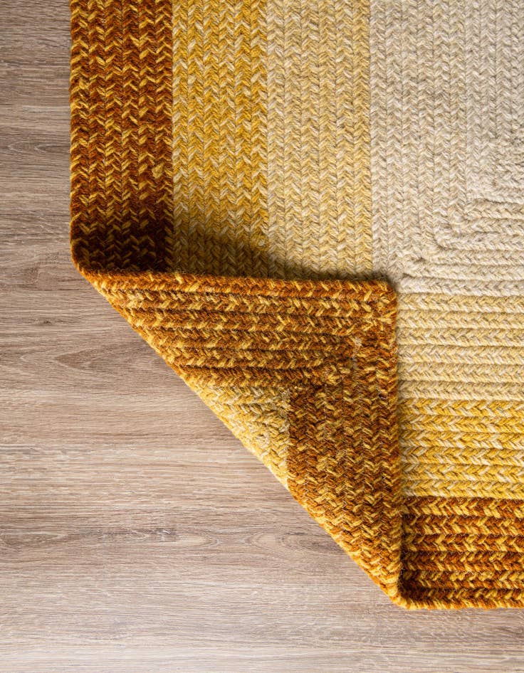 Detail image of  2' 7 x 12' Hand Braided Wool Runner Rug