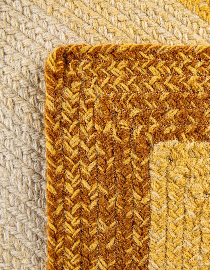 Detail image of  2' 7 x 8'  Hand Hand Braided Wool Runner Rug