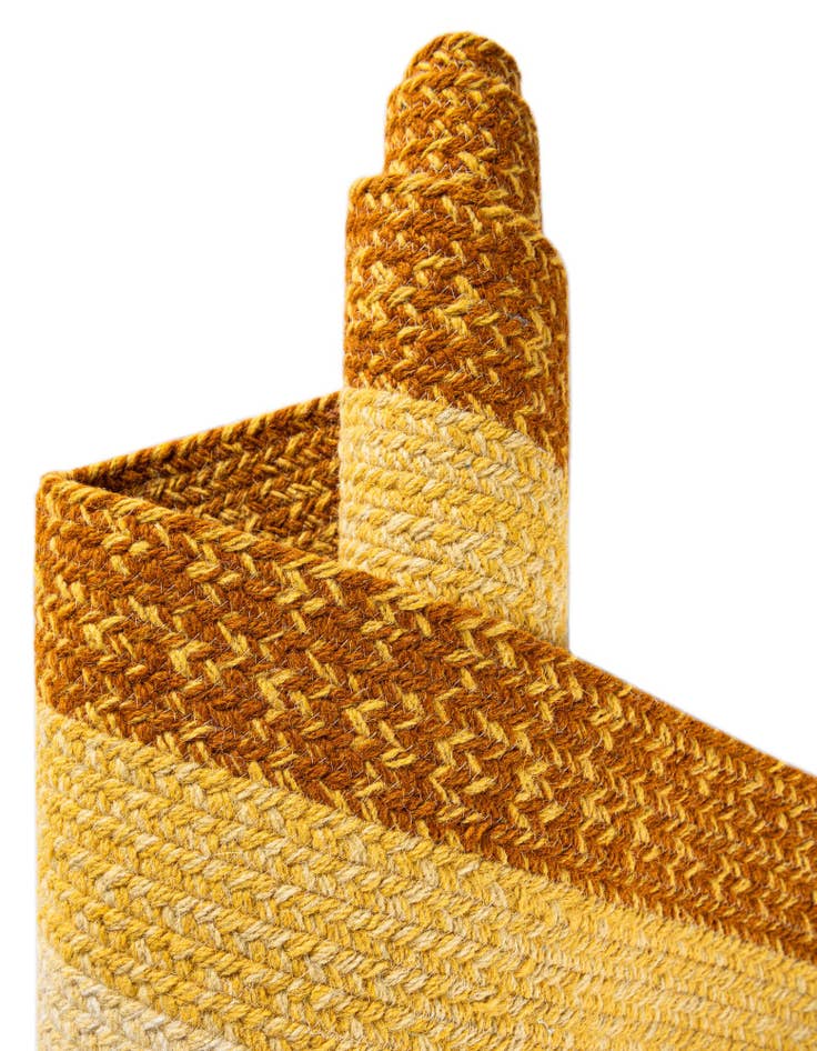 Detail image of  2' 7 x 8'  Hand Hand Braided Wool Runner Rug