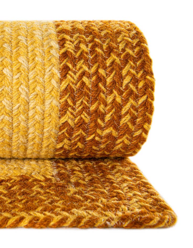 Detail image of  2' 7 x 8'  Hand Hand Braided Wool Runner Rug