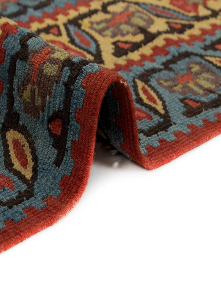 Detail image of  6' 1 x 18' 9 Kilim Wool Runner Rug