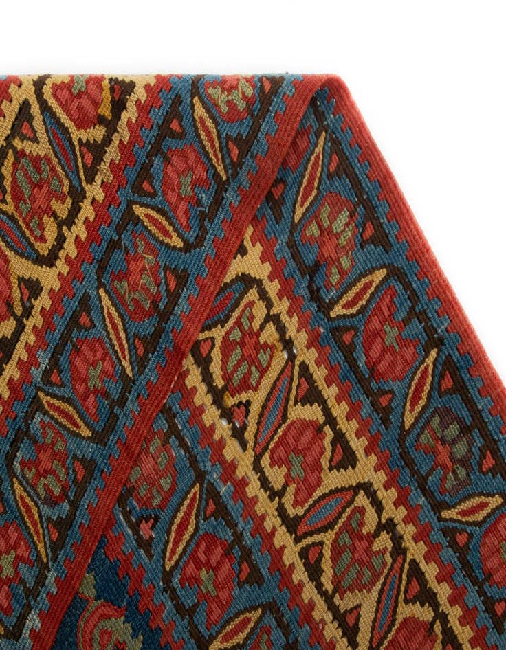 Detail image of  6' 1 x 18' 9 Kilim Wool Runner Rug