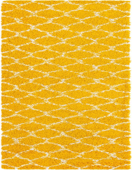 Detail image of  2' 7 x 10' Lattice Shag Runner Rug
