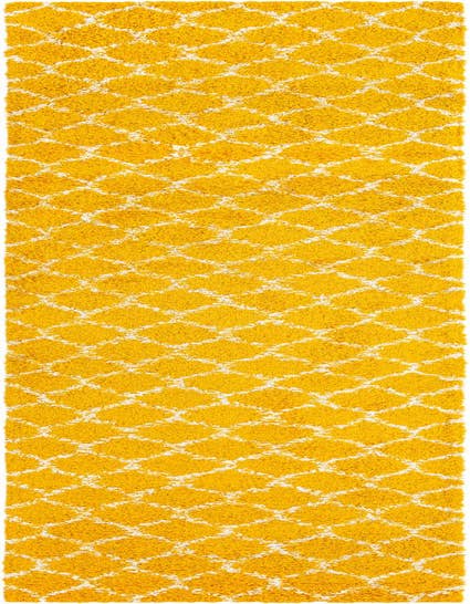 Detail image of  3' 3 x 16' 5 Lattice Shag Runner Rug