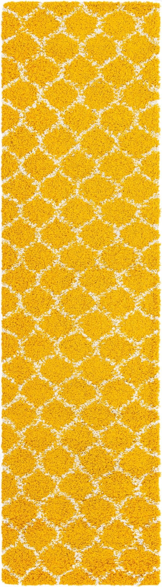  2' 7 x 10' Lattice Shag Runner Rug