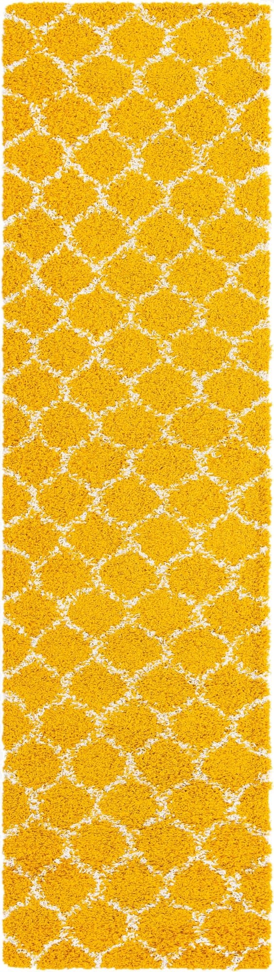  2' x 8' Lattice Shag Runner Rug