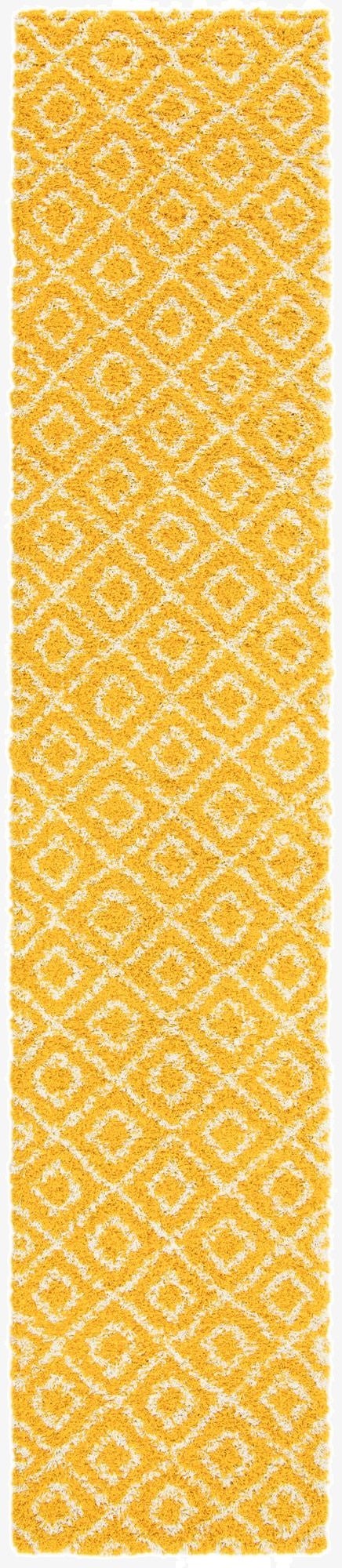  3' 3 x 16' 5 Lattice Shag Runner Rug
