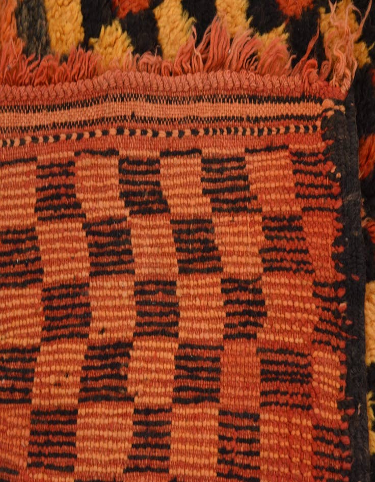 Detail image of  4' 5 x 8' 6  Hand Knotted Moroccan Wool Runner Rug