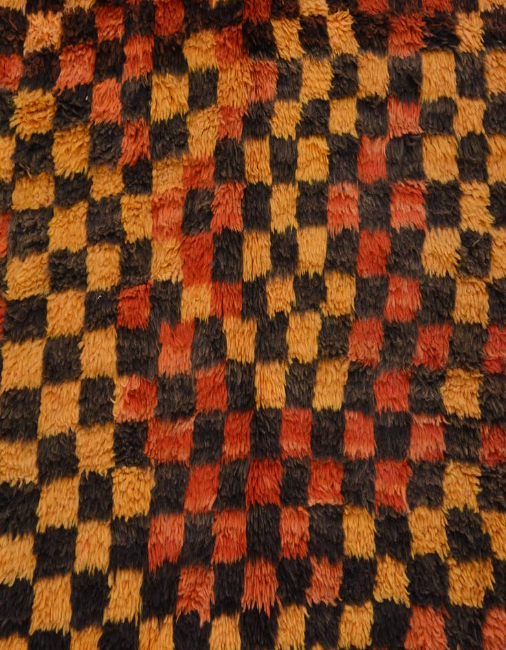 Detail image of  4' 5 x 8' 6  Hand Knotted Moroccan Wool Runner Rug