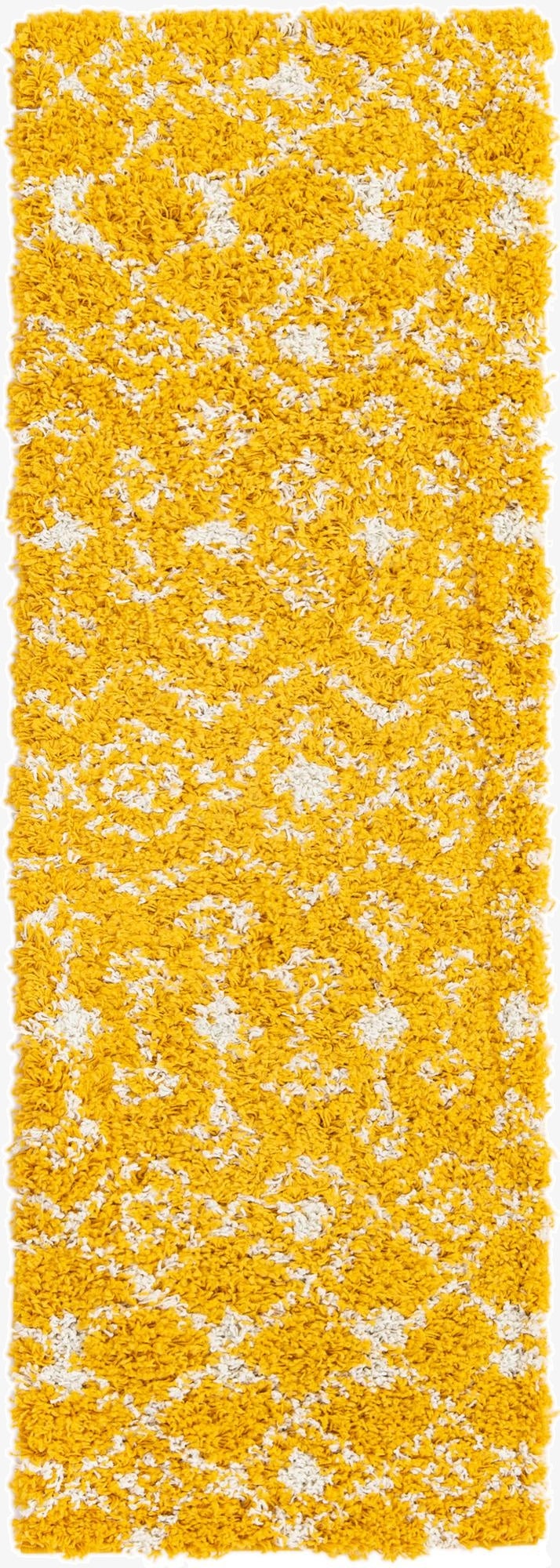 Primary image  2' x 6' Moroccan Trellis Shag Runner Rug